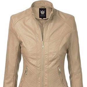 Lock & Love Vegan Leather Motorcycle Jacket